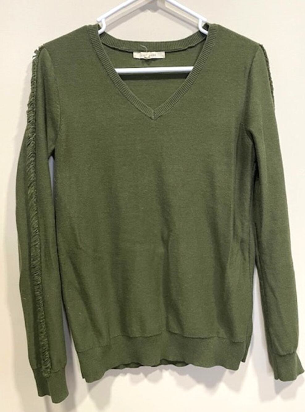 41 Hawthorn Sweater Womens Small Green Casual Open Knit Sleeves